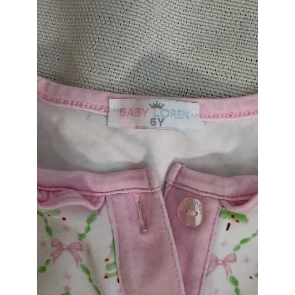 Baby Loren Pima Cotton Christmas Pajamas size 6